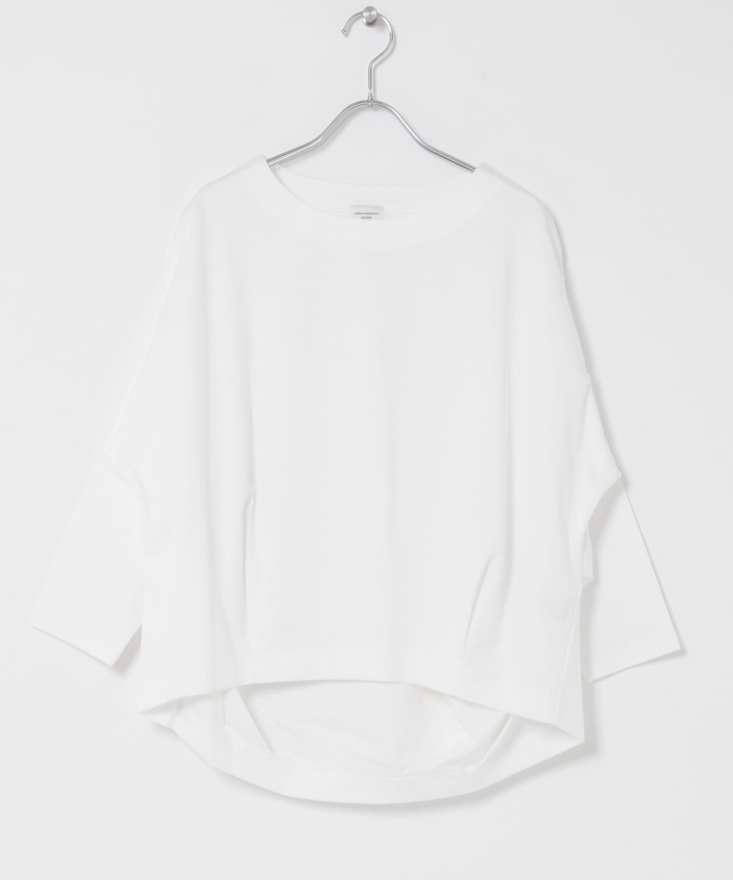 URBAN RESEARCH DOORS「コットンバックタック7分袖プルオーバー」|Tシャツ・カットソー|