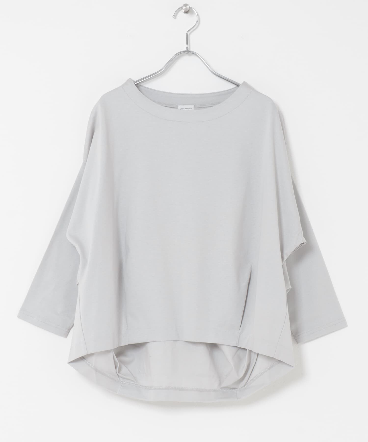 URBAN RESEARCH DOORS「コットンバックタック7分袖プルオーバー」|Tシャツ・カットソー|