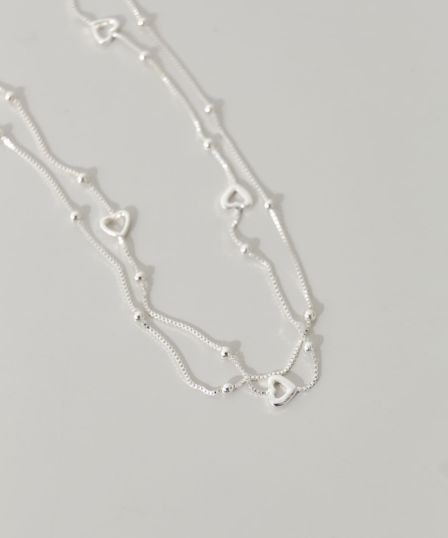 SMELLY「ハートモチーフレイヤードネックレス」|ネックレス|