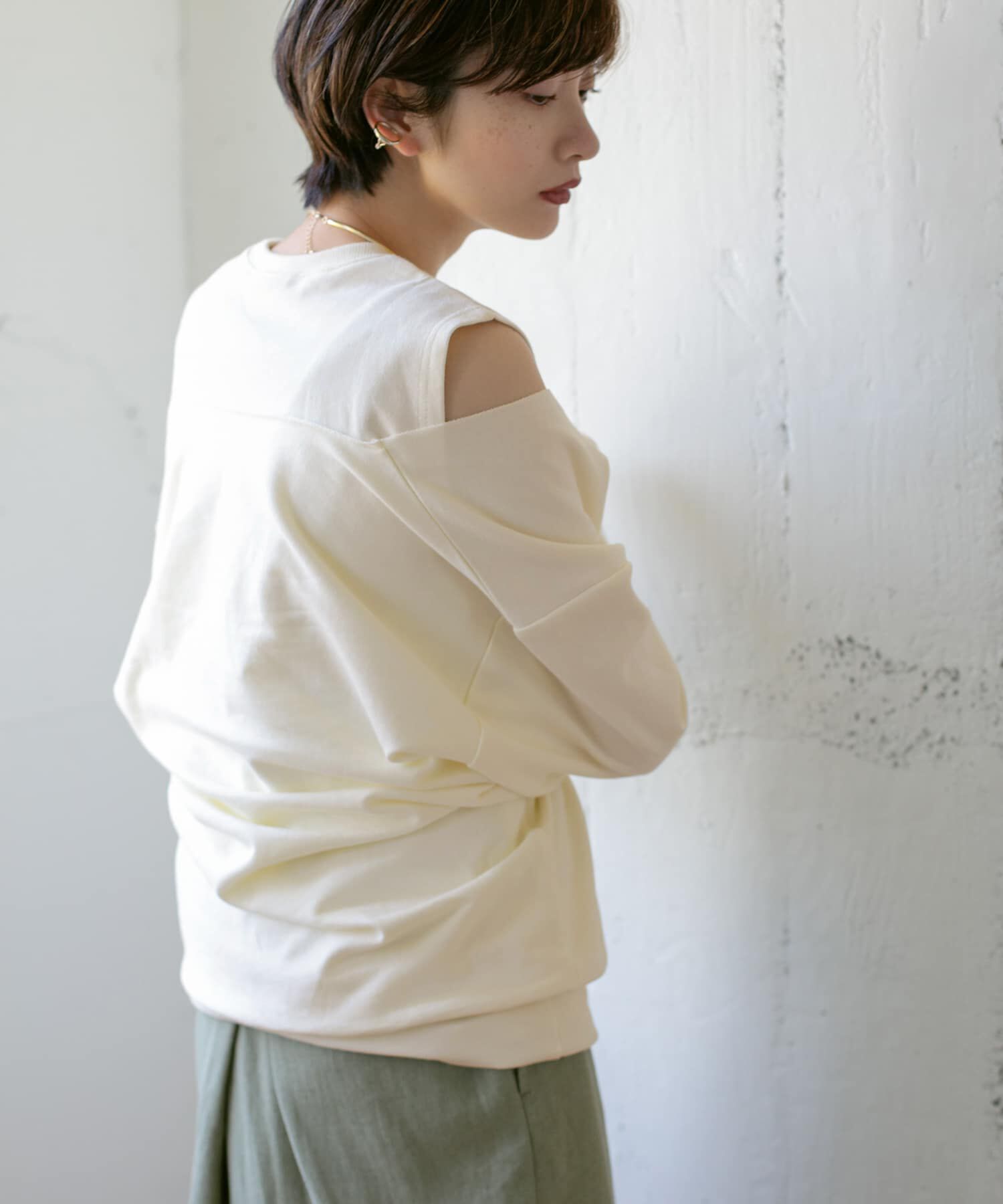  「深VネックSETスウェット&there4;」|Tシャツ・カットソー|