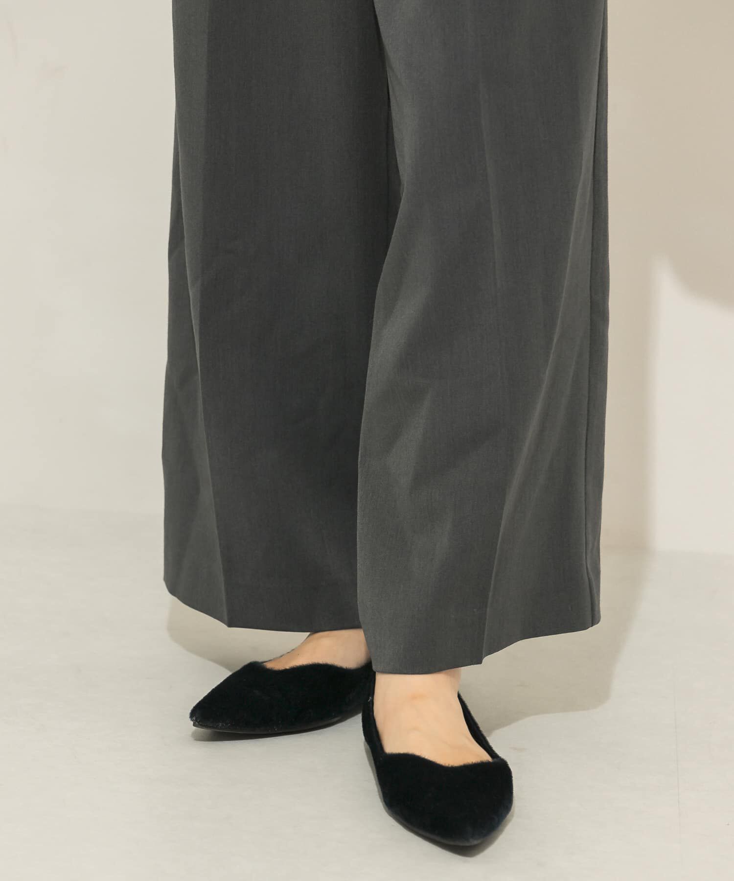  「ポインテッドトゥフェイクファーパンプス」|パンプス|