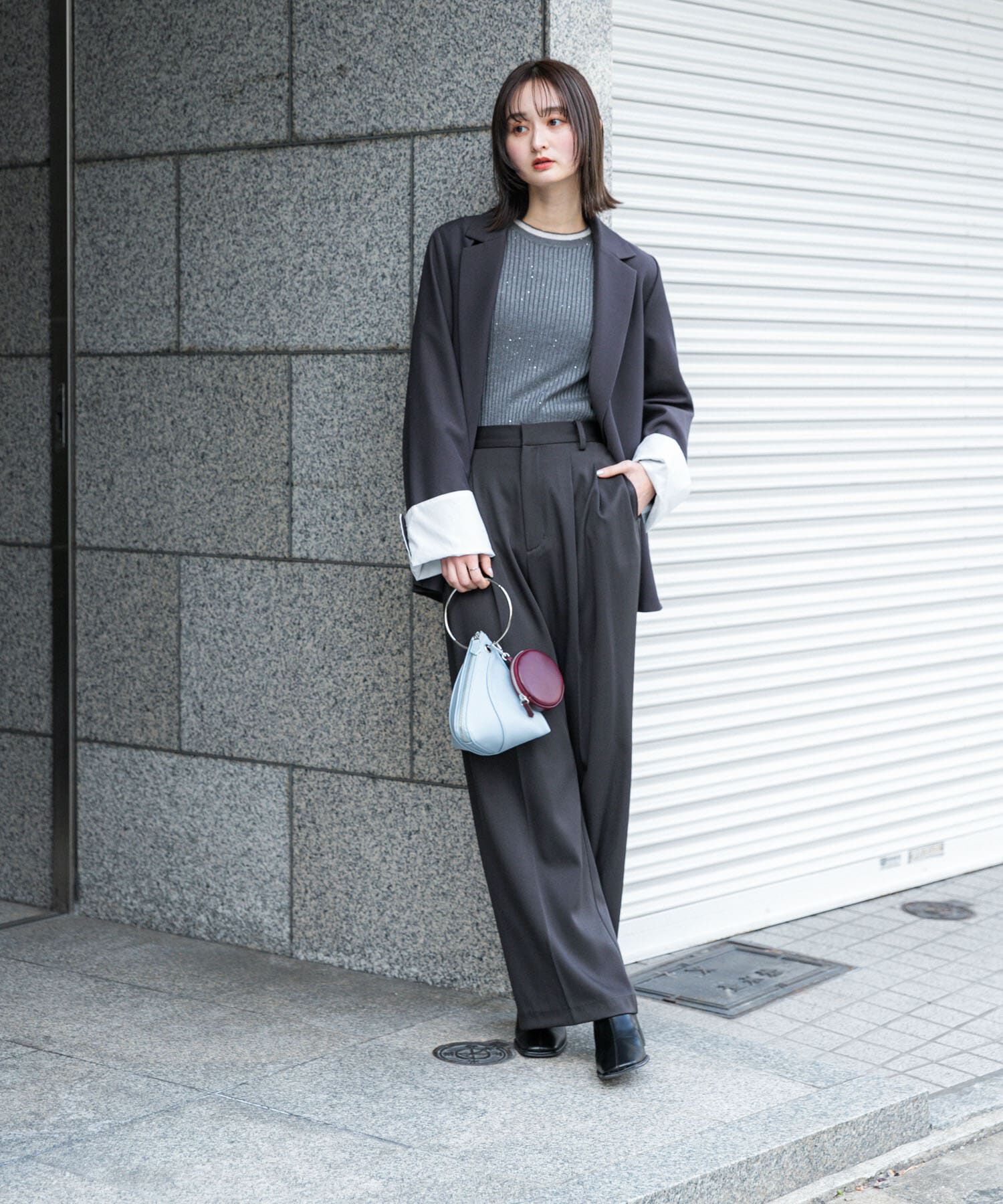 SENSE OF PLACE by URBAN RESEARCH「『洗濯可』スパンコールバイカラーコンパクトセーター」|ニット・セーター|