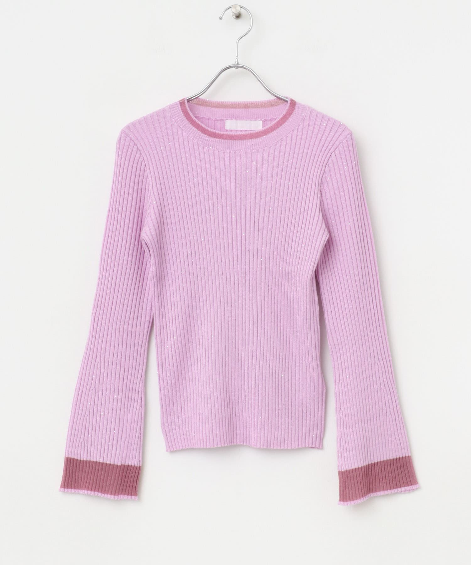 SENSE OF PLACE by URBAN RESEARCH「『洗濯可』スパンコールバイカラーコンパクトセーター」|ニット・セーター|