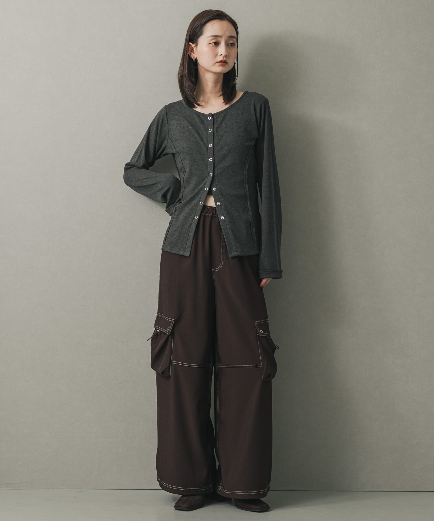 SENSE OF PLACE by URBAN RESEARCH「パネルリブカットカーディガン」|カーディガン|