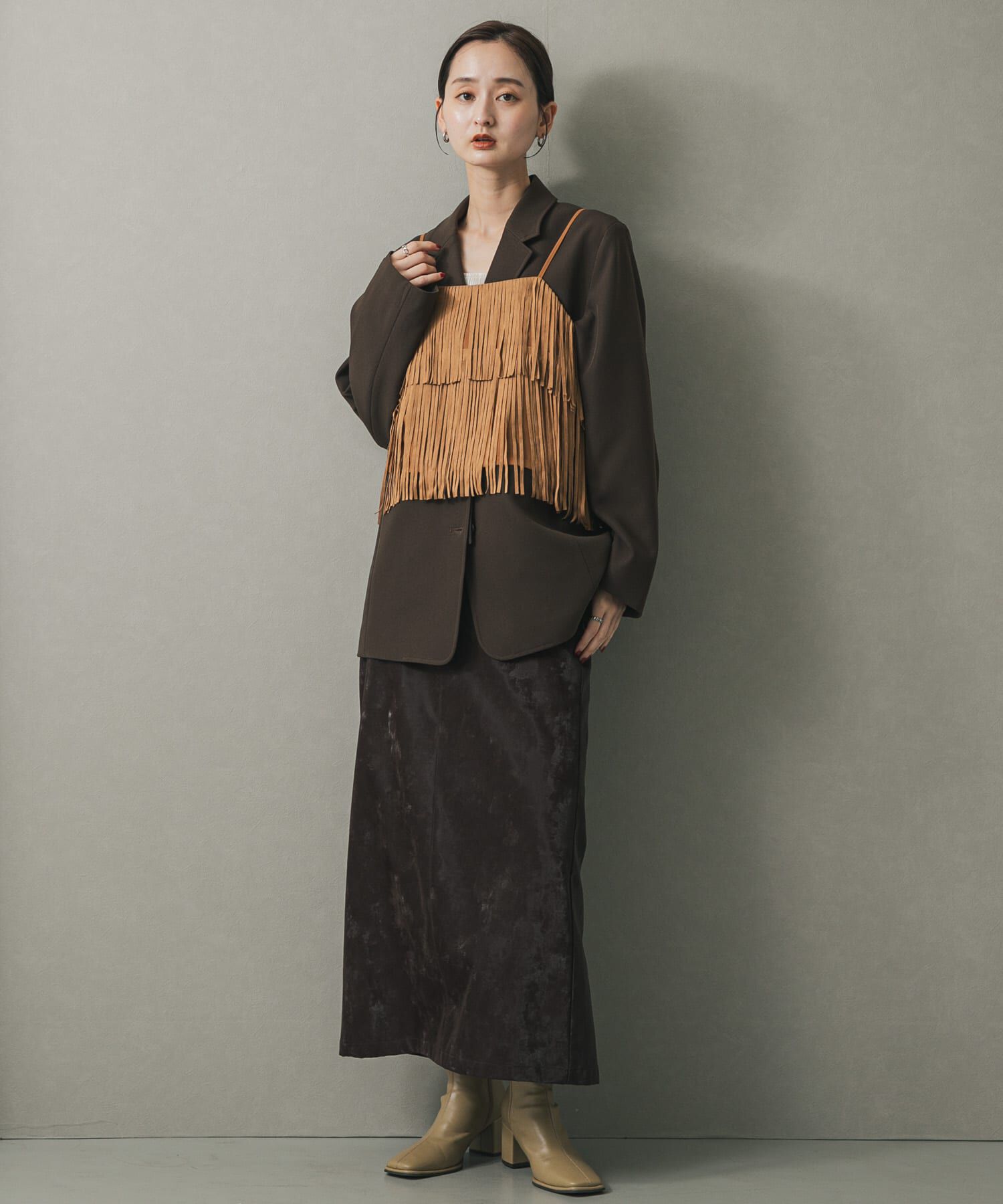 SENSE OF PLACE by URBAN RESEARCH「FSフリンジキャミトップ」|キャミソール|