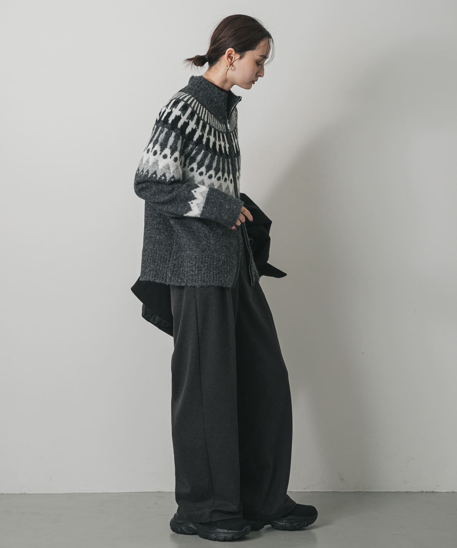 SENSE OF PLACE by URBAN RESEARCH「『洗濯可』ノルディックジップセーター」|ニット・セーター|