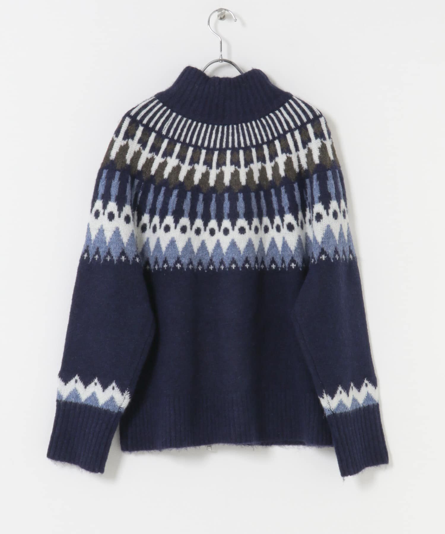 SENSE OF PLACE by URBAN RESEARCH「『洗濯可』ノルディックジップセーター」|ニット・セーター|