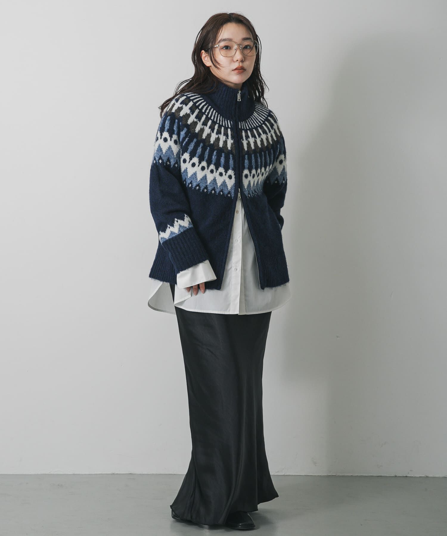 SENSE OF PLACE by URBAN RESEARCH「『洗濯可』ノルディックジップセーター」|ニット・セーター|