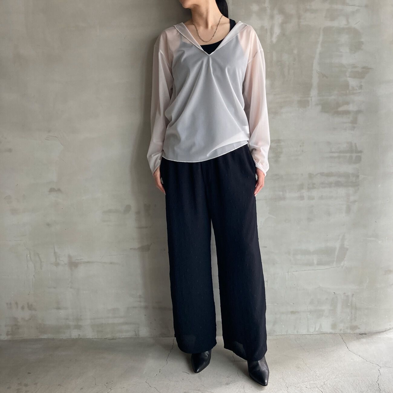 HELIOPOLE「HELIOPOLE SHEER HOODIE PULLOVER」|Tシャツ・カットソー|