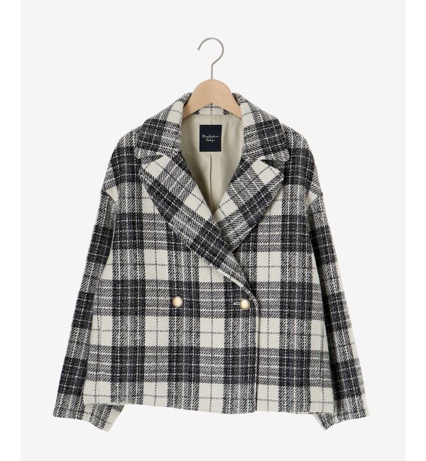 le.coeur blanc「ループチェックショートPコート」|ピーコート|