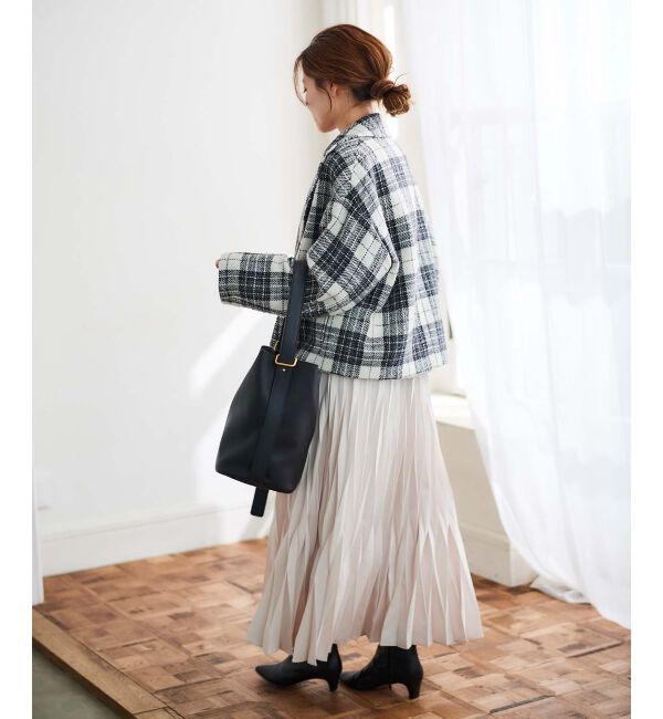 le.coeur blanc「ループチェックショートPコート」|ピーコート|