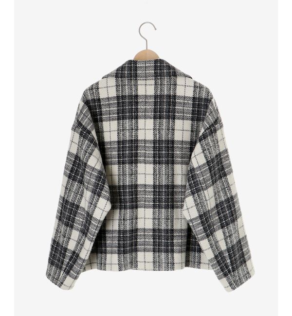 le.coeur blanc「ループチェックショートPコート」|ピーコート|
