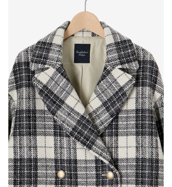 le.coeur blanc「ループチェックショートPコート」|ピーコート|