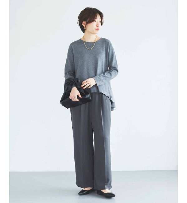 le.coeur blanc「《手洗い可能》TORRAZZO DONNAバックチュールニット」|ニット・セーター|