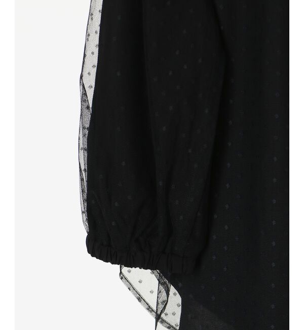 le.coeur blanc「ドットチュールレイヤードブラウス」|シャツ・ブラウス|