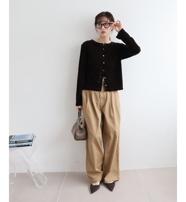  「シアーベロア2WAYカーディガン」|カーディガン|