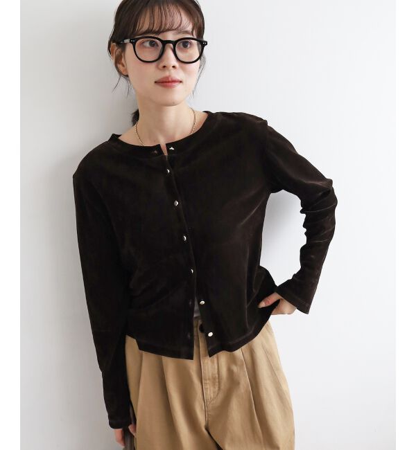  「シアーベロア2WAYカーディガン」|カーディガン|