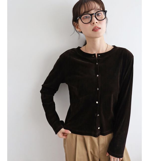  「シアーベロア2WAYカーディガン」|カーディガン|