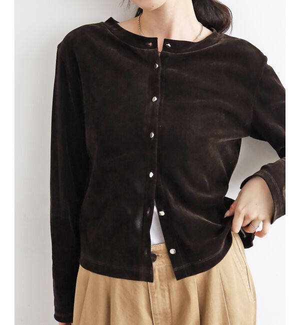  「シアーベロア2WAYカーディガン」|カーディガン|