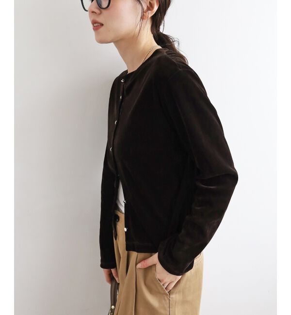  「シアーベロア2WAYカーディガン」|カーディガン|