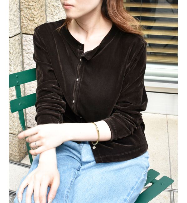  「シアーベロア2WAYカーディガン」|カーディガン|