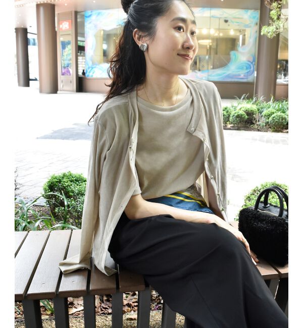  「シアーベロア2WAYカーディガン」|カーディガン|