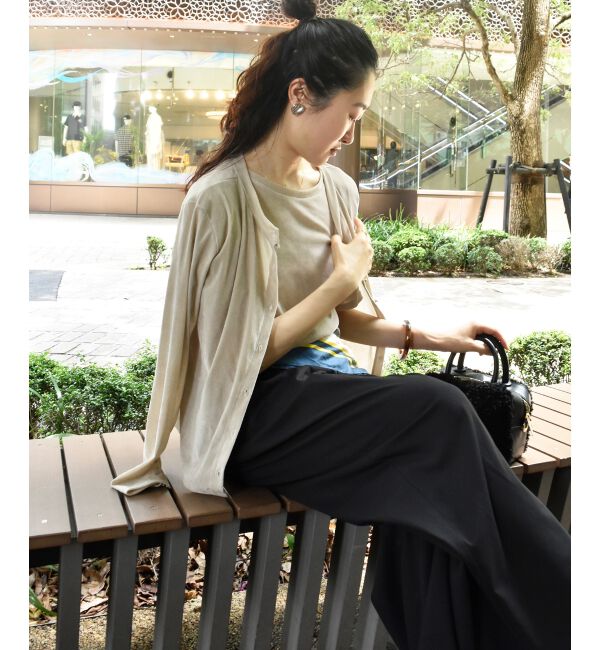  「シアーベロア2WAYカーディガン」|カーディガン|