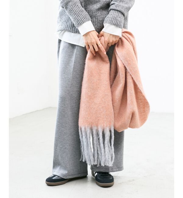  「《手洗い可能》ヘアリーカラーマフラー」|マフラー|