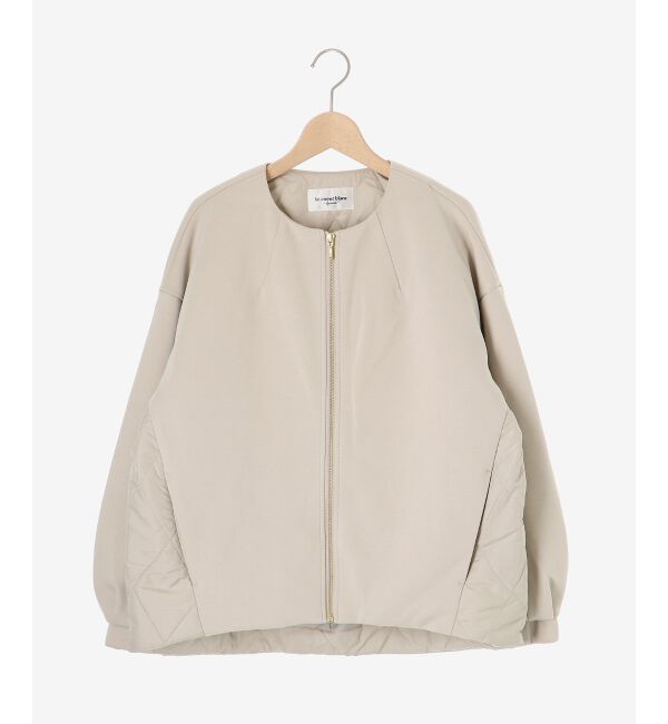  「ダンボール&times;キルトノーカラーコクーンブルゾン」|ブルゾン・スタジャン|