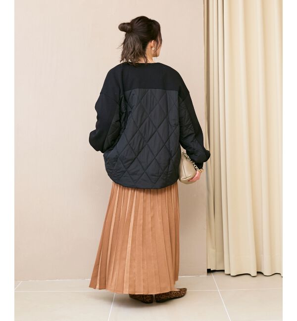  「ダンボール&times;キルトノーカラーコクーンブルゾン」|ブルゾン・スタジャン|