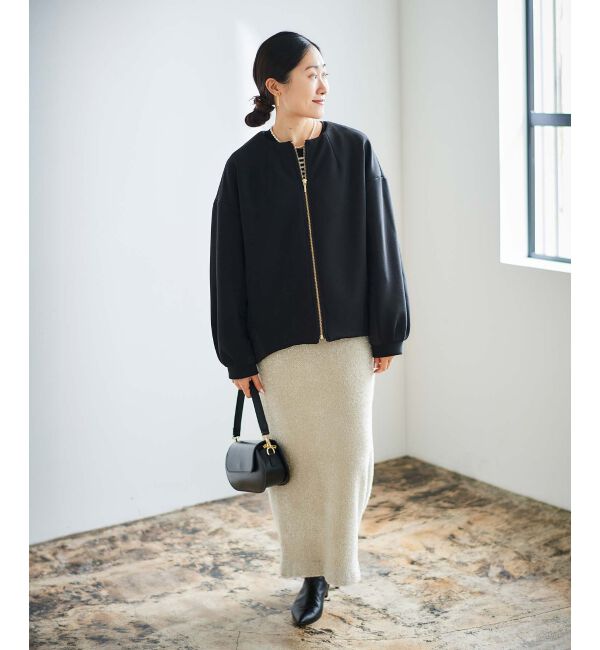  「ダンボール&times;キルトノーカラーコクーンブルゾン」|ブルゾン・スタジャン|