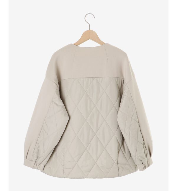  「ダンボール&times;キルトノーカラーコクーンブルゾン」|ブルゾン・スタジャン|