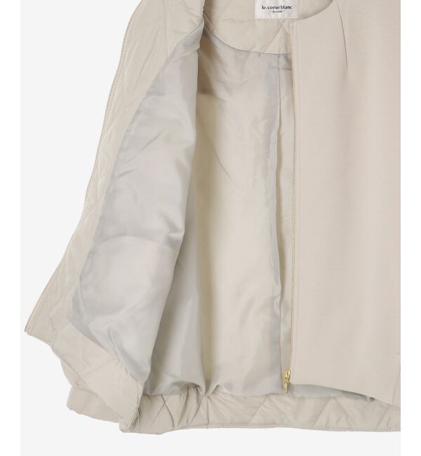  「ダンボール&times;キルトノーカラーコクーンブルゾン」|ブルゾン・スタジャン|