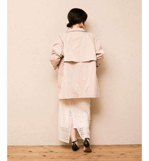  「ツイルストレッチステンカラーコート」|ステンカラーコート|