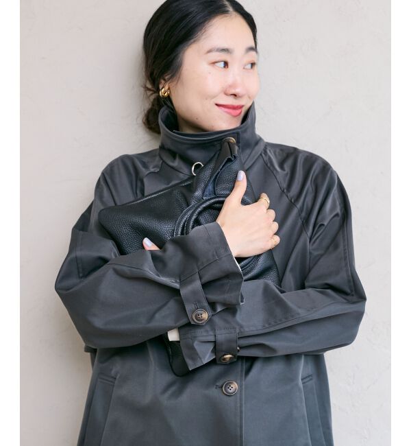  「ツイルストレッチステンカラーコート」|ステンカラーコート|