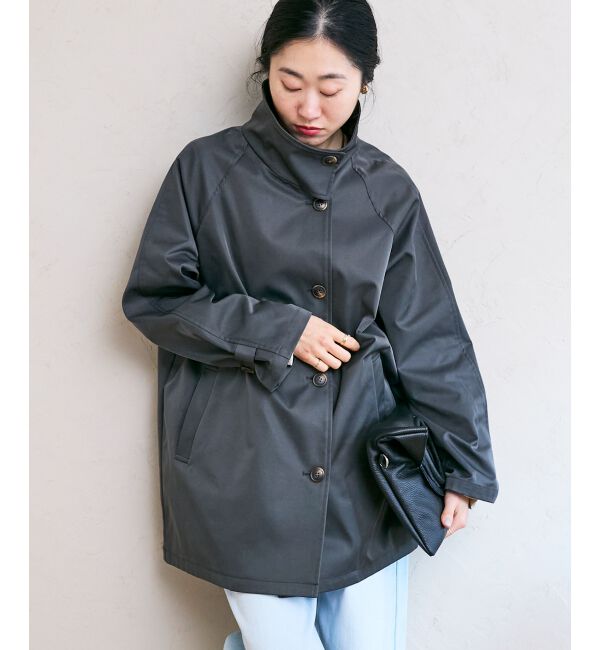  「ツイルストレッチステンカラーコート」|ステンカラーコート|