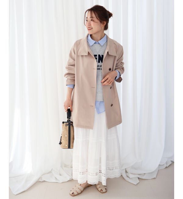  「ツイルストレッチステンカラーコート」|ステンカラーコート|