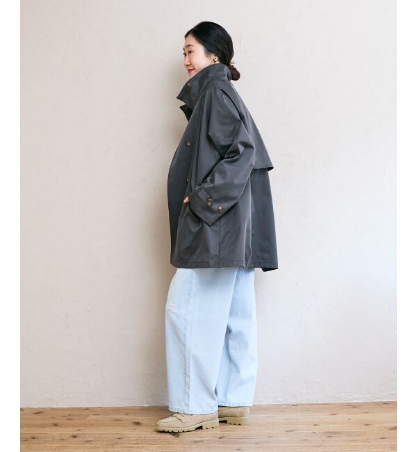  「ツイルストレッチステンカラーコート」|ステンカラーコート|