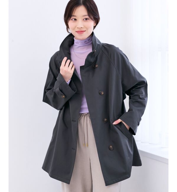  「ツイルストレッチステンカラーコート」|ステンカラーコート|