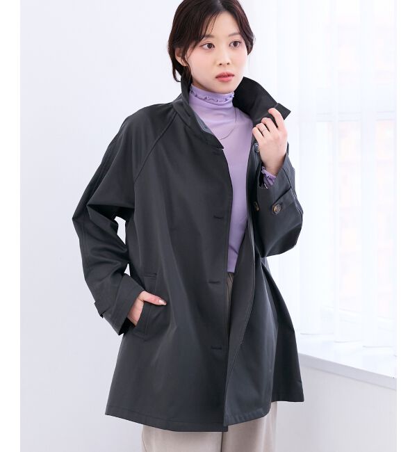  「ツイルストレッチステンカラーコート」|ステンカラーコート|