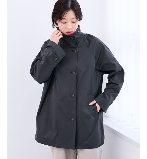  「ツイルストレッチステンカラーコート」|ステンカラーコート|