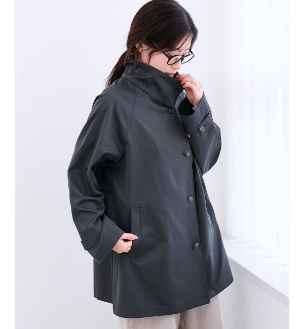  「ツイルストレッチステンカラーコート」|ステンカラーコート|