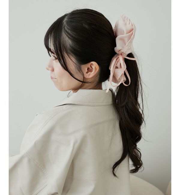 MAJESTICLEGON「リボンモチーフシュシュ」|ヘアゴム・シュシュ|ピンク