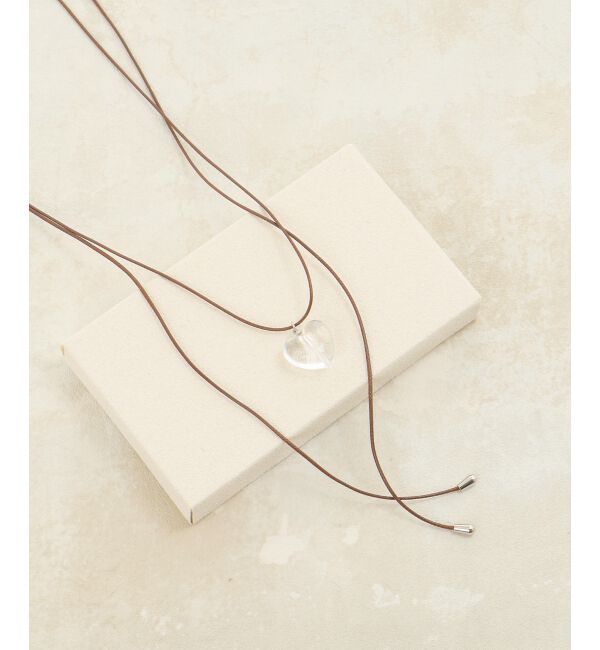  「クリアハートコードネックレス」|ネックレス|