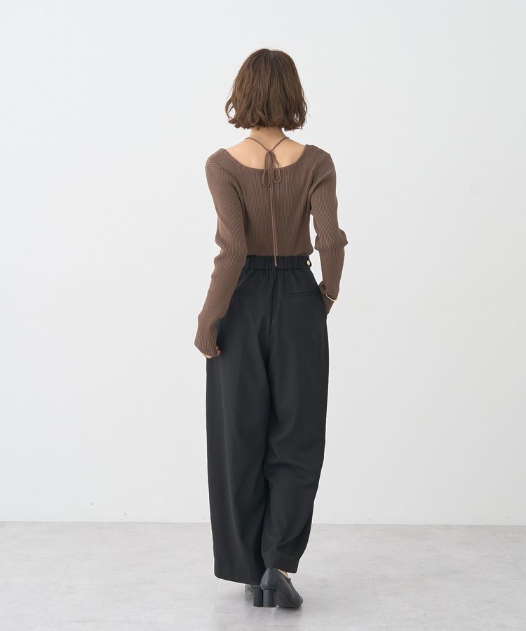 earth music&ecology「スクエアホルターネックリブプルオーバー」|ニット・セーター|