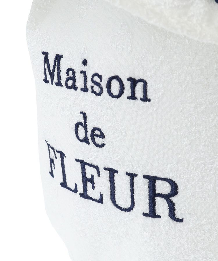 Maison de FLEUR「ラインリボンジャカード巾着ポーチ」|ポーチ|