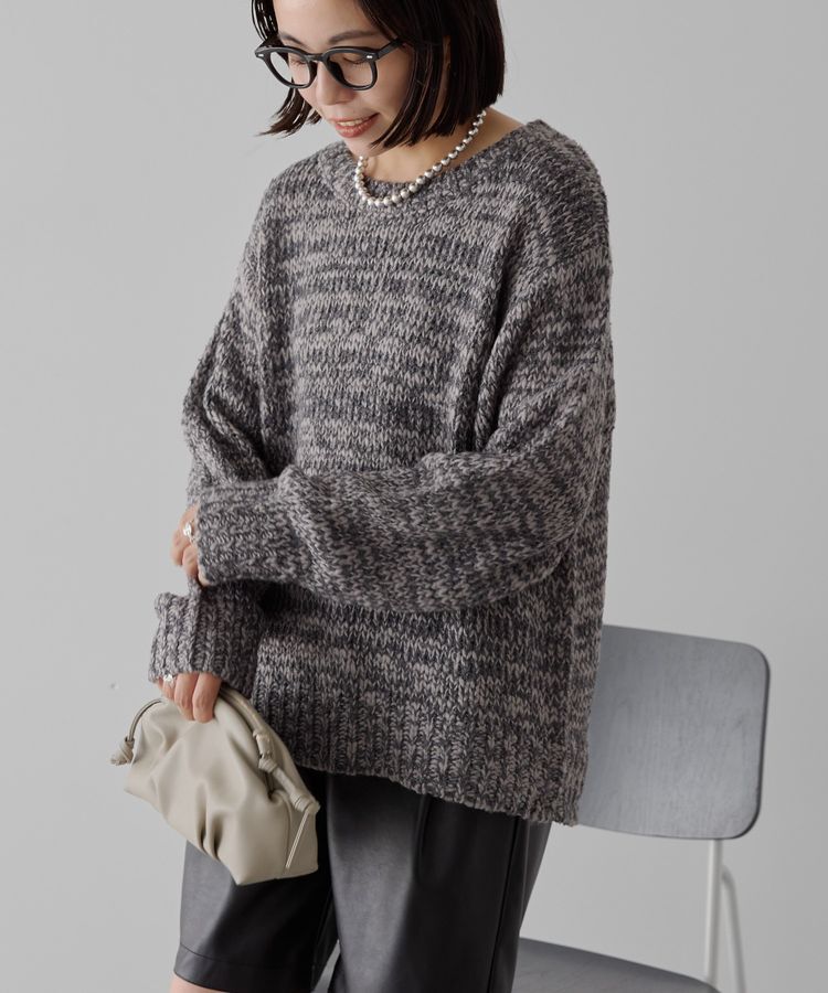 AMERICAN HOLIC「メランジルーズニットプルオーバー」|ニット・セーター|