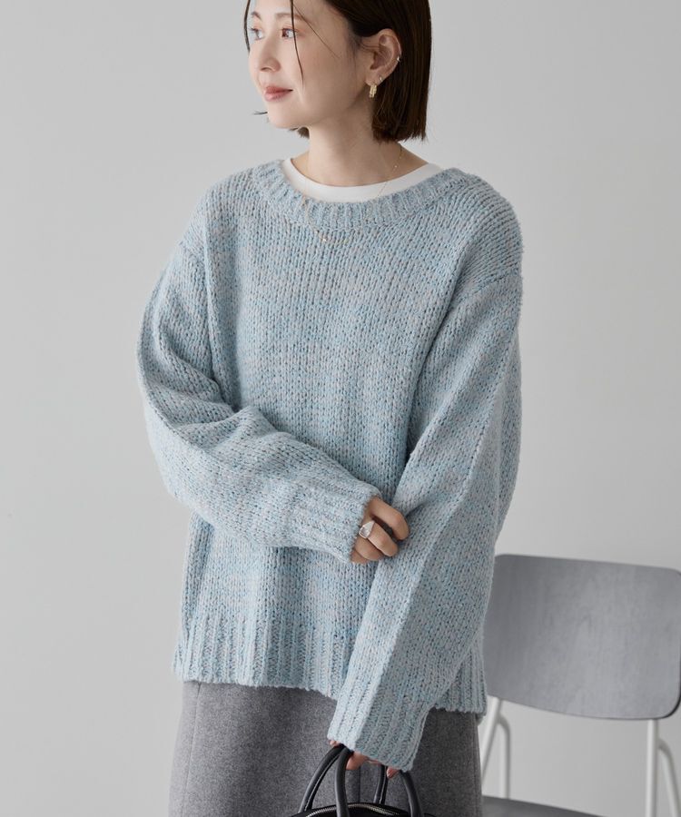 AMERICAN HOLIC「メランジルーズニットプルオーバー」|ニット・セーター|