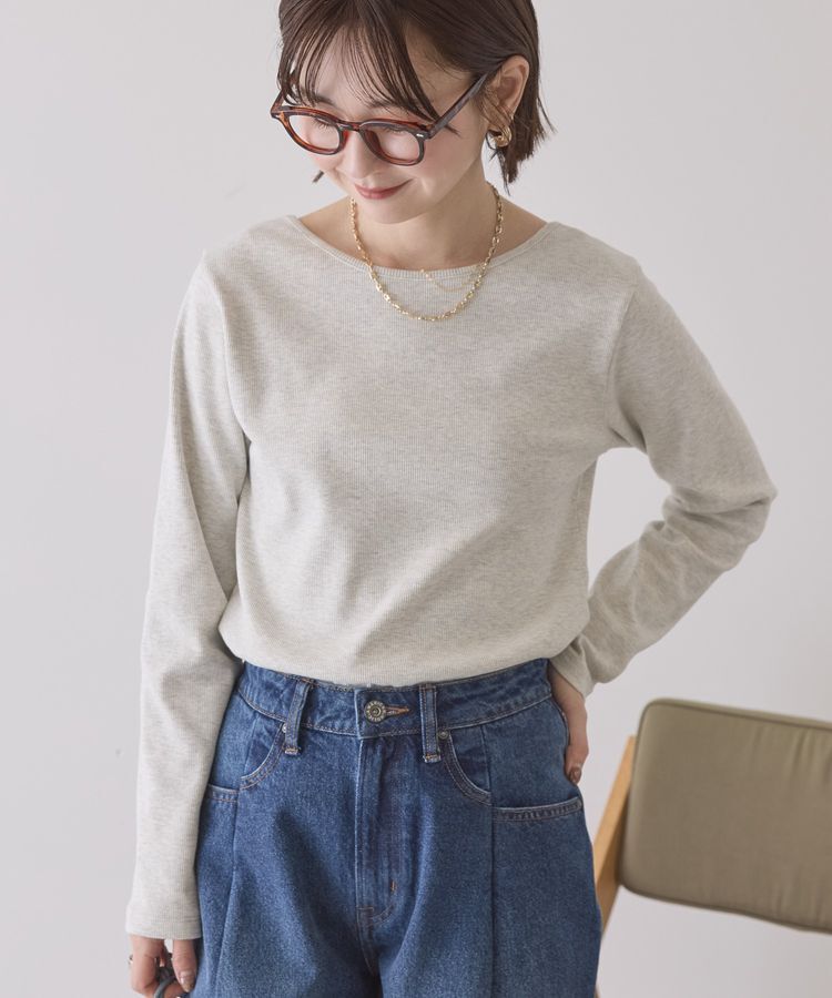 AMERICAN HOLIC「【2WAY】スクエアネックプルオーバー」|Tシャツ・カットソー|Oatmeal