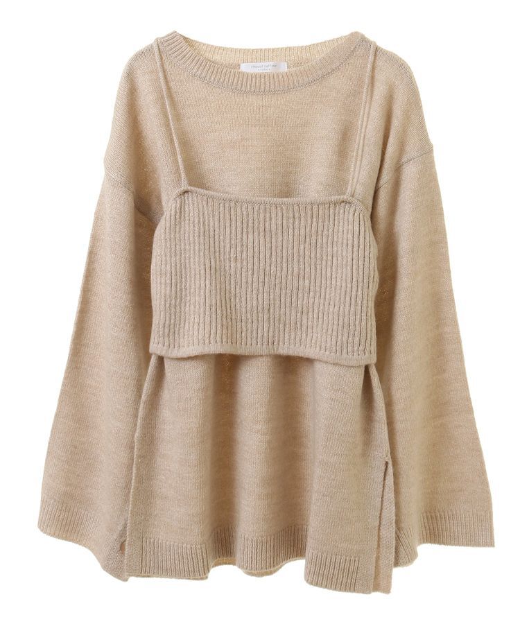 Green Parks「SET2点 ニットキャミ+ニットチュニック」|ニット・セーター|